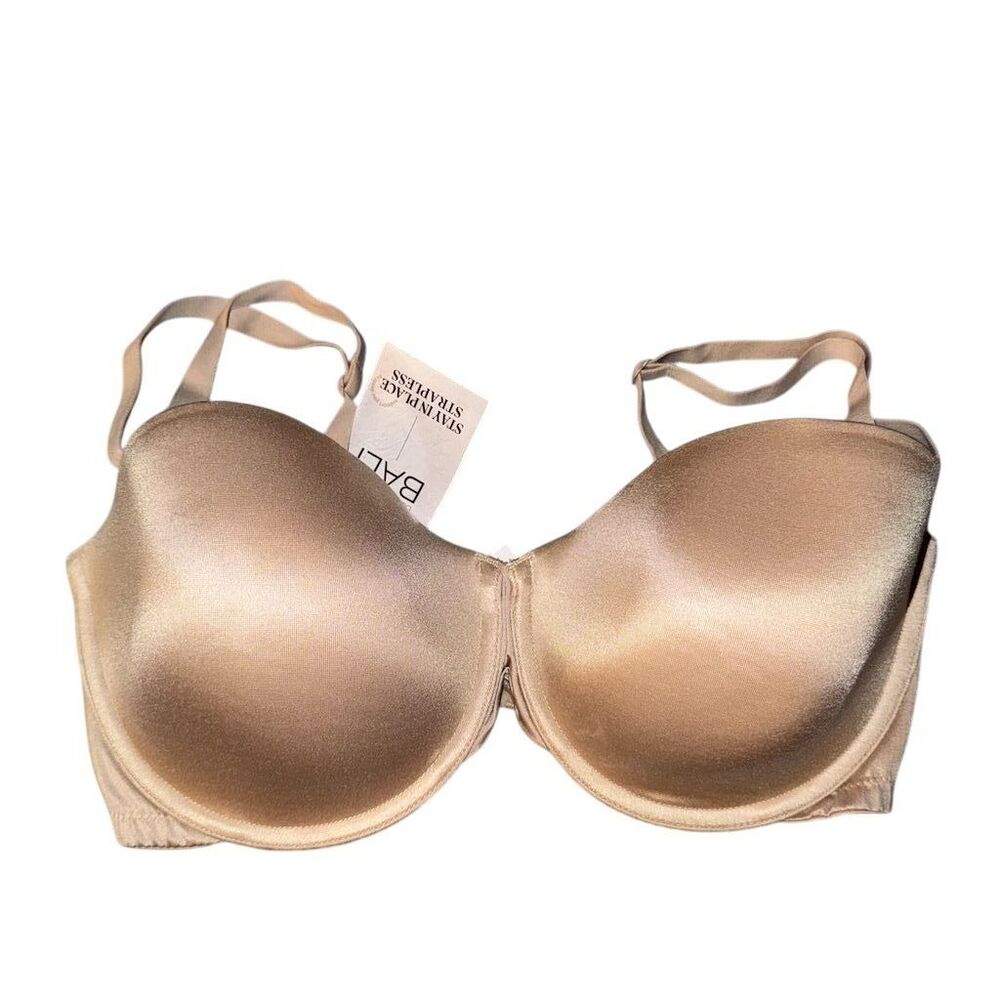 Bali Strapless Bra 34DD Beige Stay-In-Place Convertible